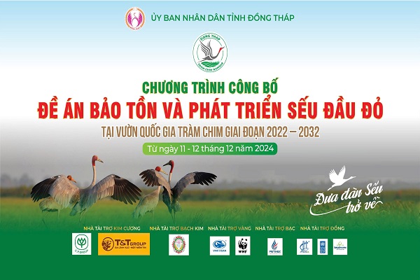 Đồng Tháp: Sẵn sàng chương trình công bố Đề án bảo tồn Sếu